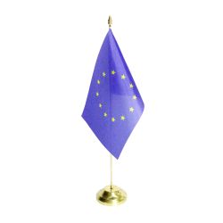 Stojak do flag na biurko - złoty, elegancki, wysoka jakość wykonania Stojak do flag na biurko - złoty, elegancki, wysoka jakość wykonania