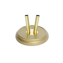 Podwójny stojak na flagi - duży, złoty