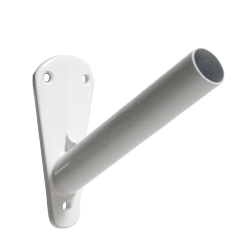 Uchwyt fasadowy aluminiowy na flagę elewacyjną - biały i czarny