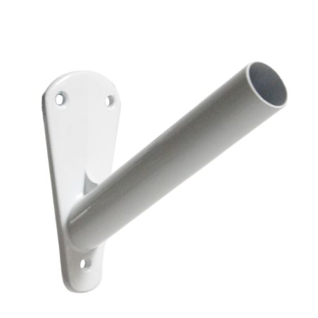 Uchwyt fasadowy aluminiowy na flagę elewacyjną - biały i czarny