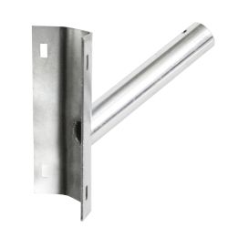 Stalowy uchwyt flagowy na słupy 25mm + paski montażowe i klucz