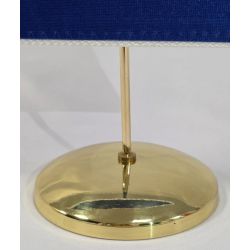 Stojak na flagę biurowy - złoty, okrągła podstawa