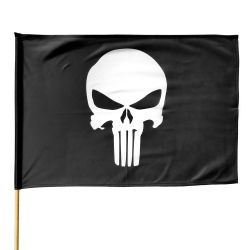 Flaga Punisher - Czarna