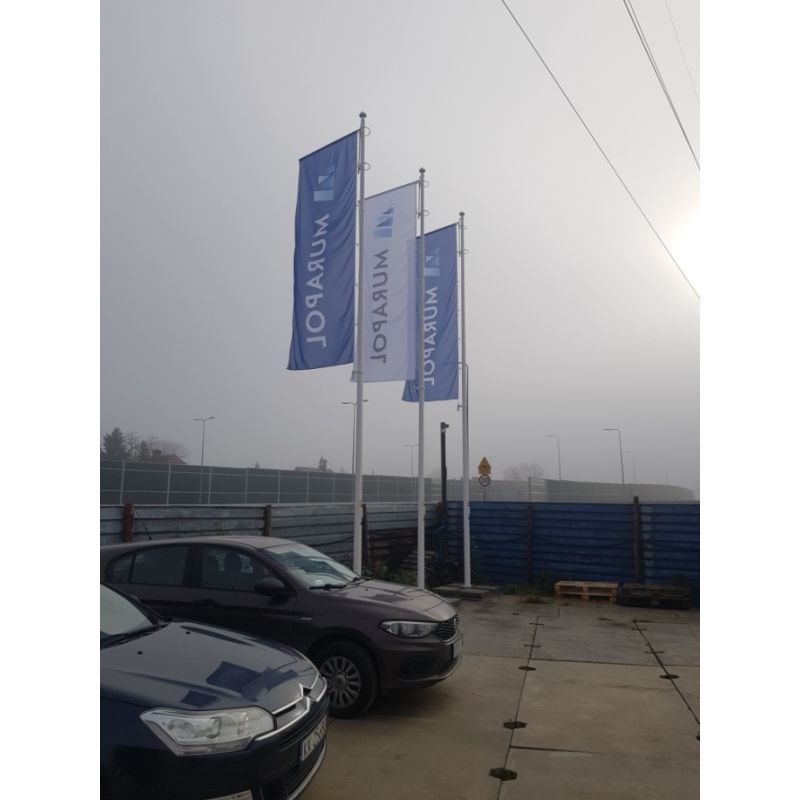 Maszt z włókna szklanego z wysięgnikiem i zamkiem