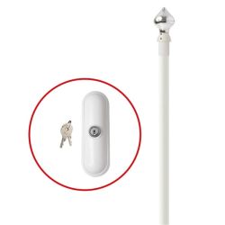 Maszt z włókna szklanego z wysięgnikiem i zamkiem