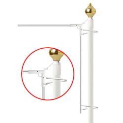 Maszt z włókna szklanego z wysięgnikiem i zamkiem