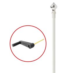 Maszt z włókna szklanego z wysięgnikiem i korbą