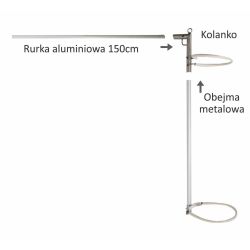 Maszt z włókna szklanego z wysięgnikiem i korbą