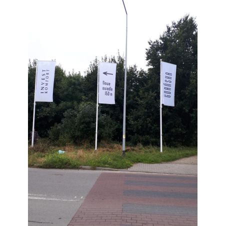 Maszt z włókna szklanego z wysięgnikiem i korbą