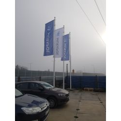 Maszt z włókna szklanego z wysięgnikiem i korbą