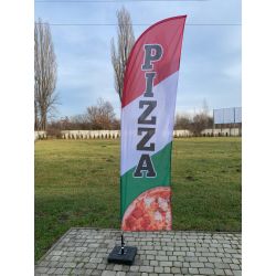 Żagiel reklamowy, flaga reklamowa "PIZZA"
