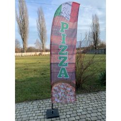 Żagiel reklamowy, flaga reklamowa "PIZZA"