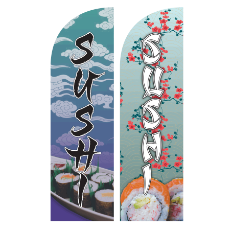 Żagiel reklamowy, flaga reklamowa "SUHSI"