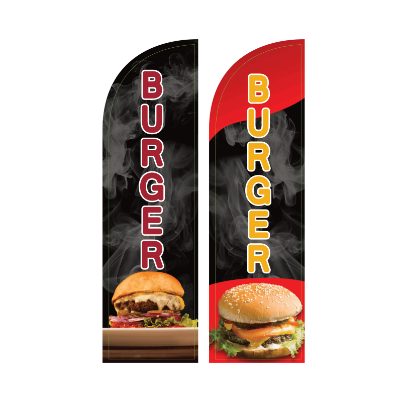 Żagiel reklamowy, flaga reklamowa "BURGER"