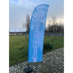 Żagiel reklamowy, flaga reklamowa "CUKIERNIA"