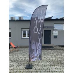 Żagiel reklamowy, flaga reklamowa "AUTO DETALING"