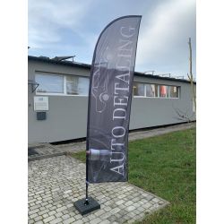 Żagiel reklamowy, flaga reklamowa "AUTO DETALING"