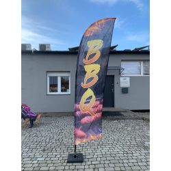 Żagiel reklamowy, flaga reklamowa "BBQ"