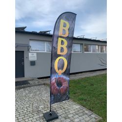 Żagiel reklamowy, flaga reklamowa "BBQ"