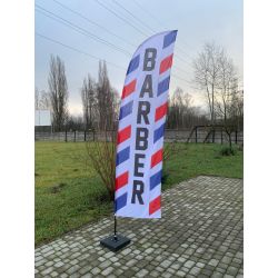Żagiel reklamowy, flaga reklamowa "BARBER"
