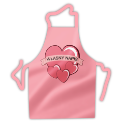 Fartuch kuchenny - Serce z Twoim nadrukiem