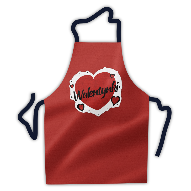 Fartuch kuchenny - Klasyczne walentynki