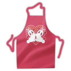 Fartuch kuchenny - zakochane króliczki
