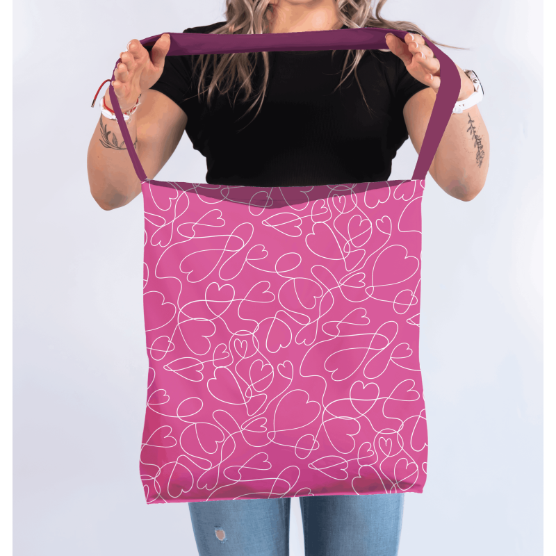Torba na ramię „Pętla miłości” – romantyczna torba z nadrukiem | Prezent dla niej