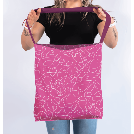 Torba na ramię „Pętla miłości” – romantyczna torba z nadrukiem | Prezent dla niej