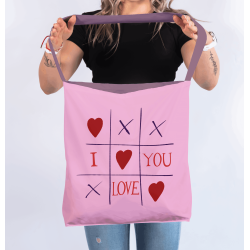 Torba na ramię „Gra miłosna” – romantyczna torba z nadrukiem | Prezent dla niej