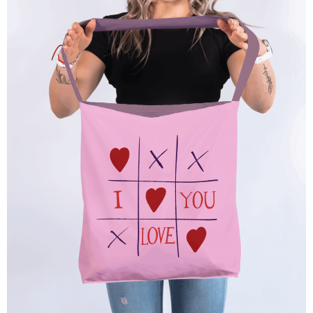 Torba na ramię „Gra miłosna” – romantyczna torba z nadrukiem | Prezent dla niej