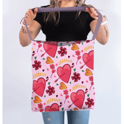 Torba na ramię „Strzała Amora” – romantyczna torba z nadrukiem | Prezent dla niej