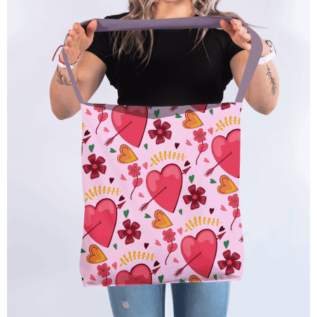 Torba na ramię „Strzała Amora” – romantyczna torba z nadrukiem | Prezent dla niej