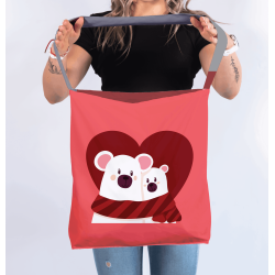 Torba na ramię „Tulisie” – romantyczna torba z nadrukiem | Prezent dla niej