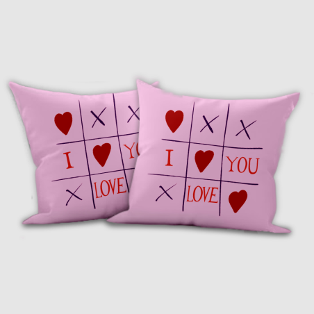 Poduszka 35x35cm „Gra Miłosna” – dekoracyjna, z nadrukiem