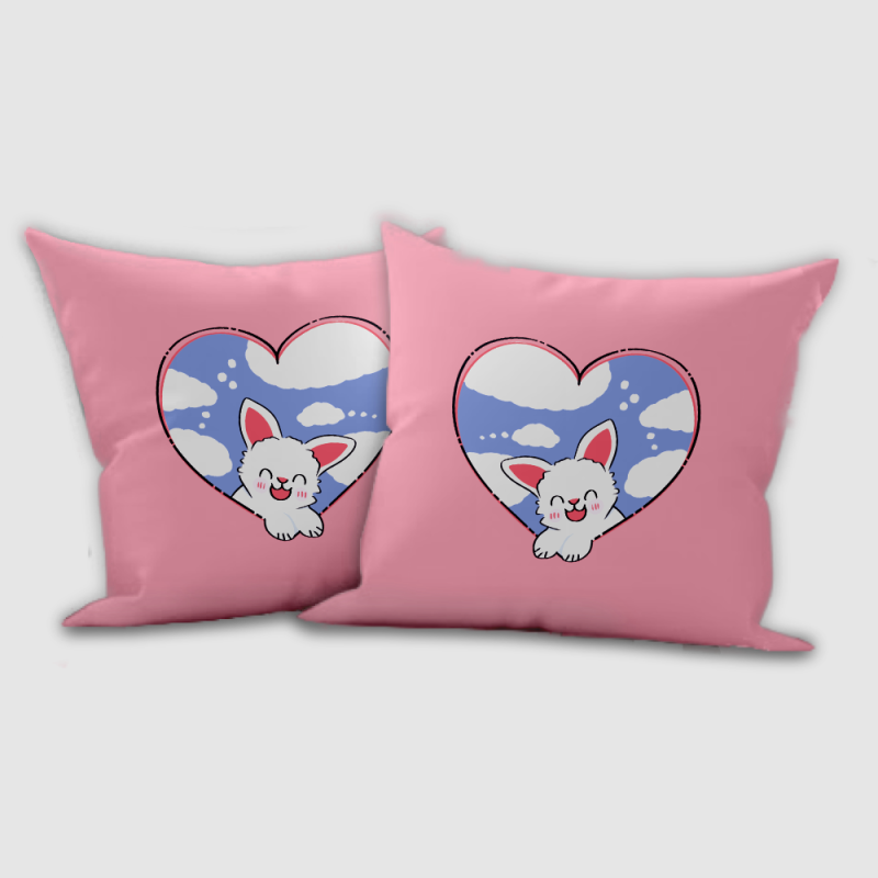 Poduszka 35x35cm „Króliczek” – dekoracyjna, z nadrukiem