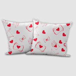 Poduszka 35x35cm „List miłosny” – dekoracyjna, z nadrukiem