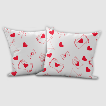 Poduszka 35x35cm „List miłosny” – dekoracyjna, z nadrukiem