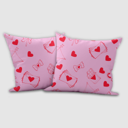 Poduszka 35x35cm „List miłosny” – dekoracyjna, z nadrukiem