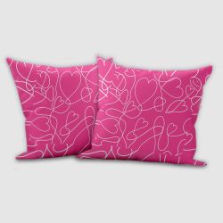 Poduszka 35x35cm „Pętla Miłości” – dekoracyjna, z nadrukiem