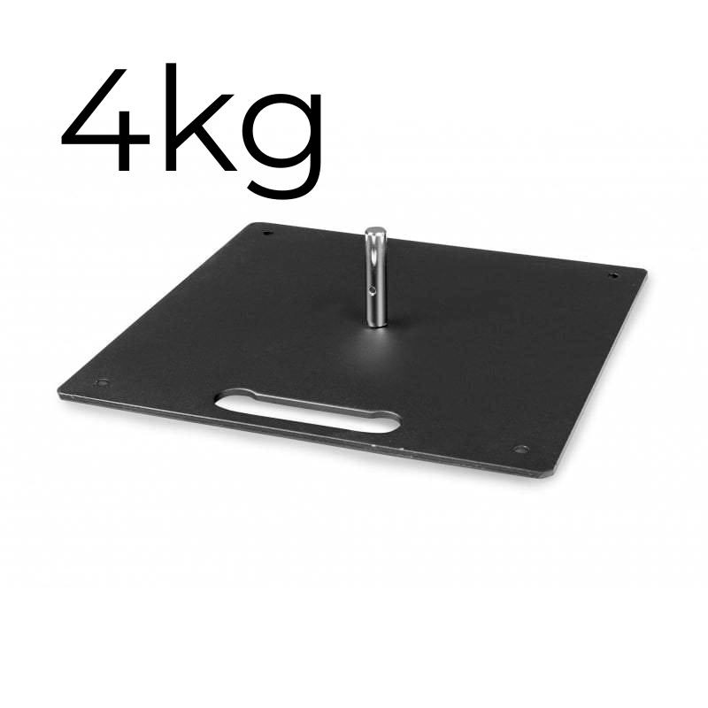 Żeliwna płyta do flag reklamowych 4kg - stabilna podstawa pod beachflag