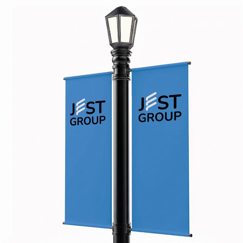 Maszt uliczny Alley podwójny – system do flag i banerów reklamowych