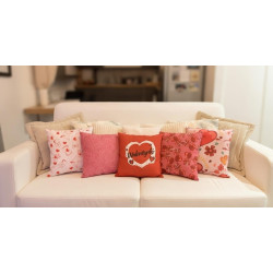 Poduszka 35x35cm „Klasyczne Walentynki” – dekoracyjna, z nadrukiem