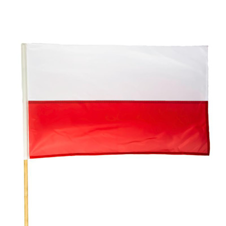 Flaga Polski z przeszyciem + drzewiec - przygotuj się na 11 listopada