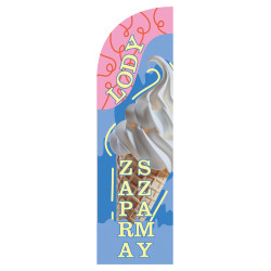 Żagiel reklamowy, flaga reklamowa "LODY KLASYCZNE"
