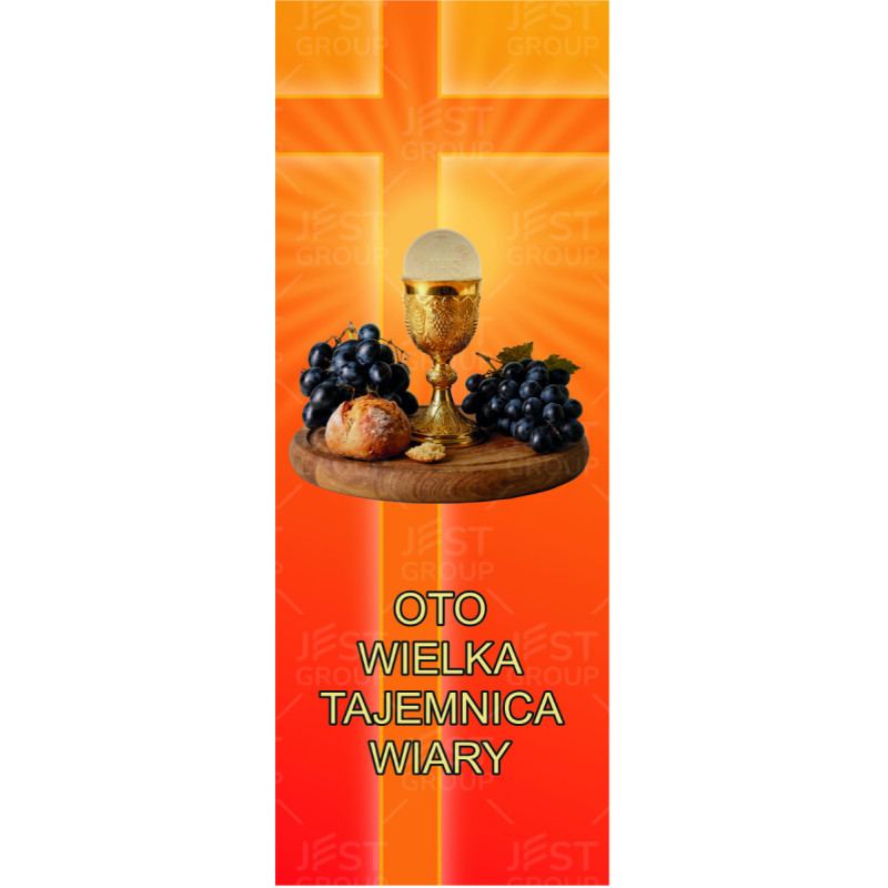 Baner na Boże Ciało "Oto wielka tajemnica wiary"
