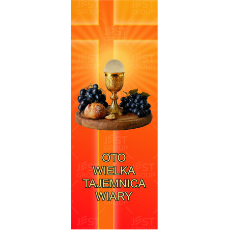 Baner na Boże Ciało "Oto wielka tajemnica wiary"
