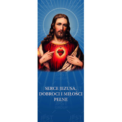 Baner na Boże Ciało "Serce Jezusa, dobroci i miłości pełne"