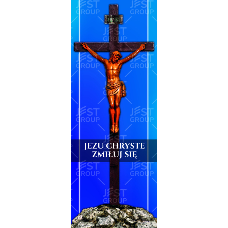 Baner na Wielki Piątek "Jezu Chryste Zmiłuj się"