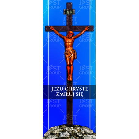 Baner na Wielki Piątek "Jezu Chryste Zmiłuj się"